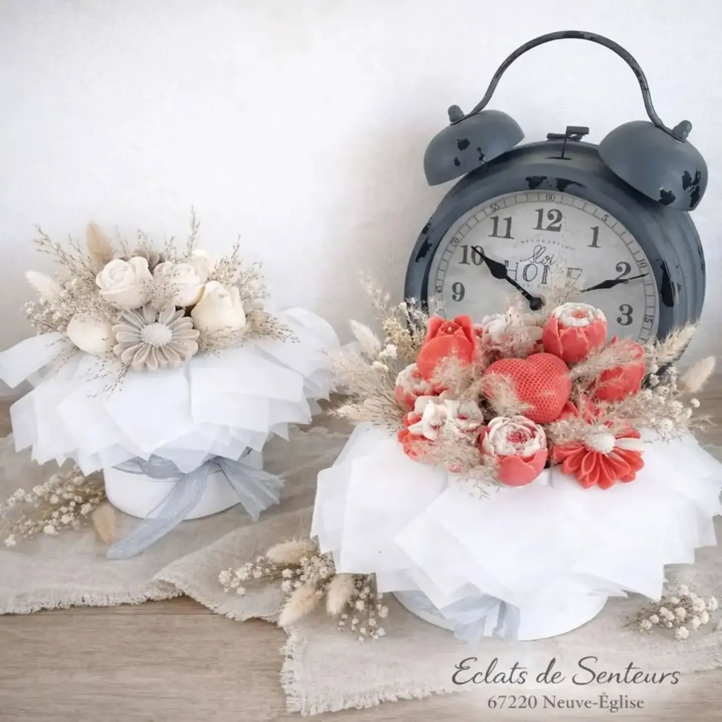 Bouquet de fleurs fondantes parfumées Eclats de Senteurs - bouquet éternel en cire